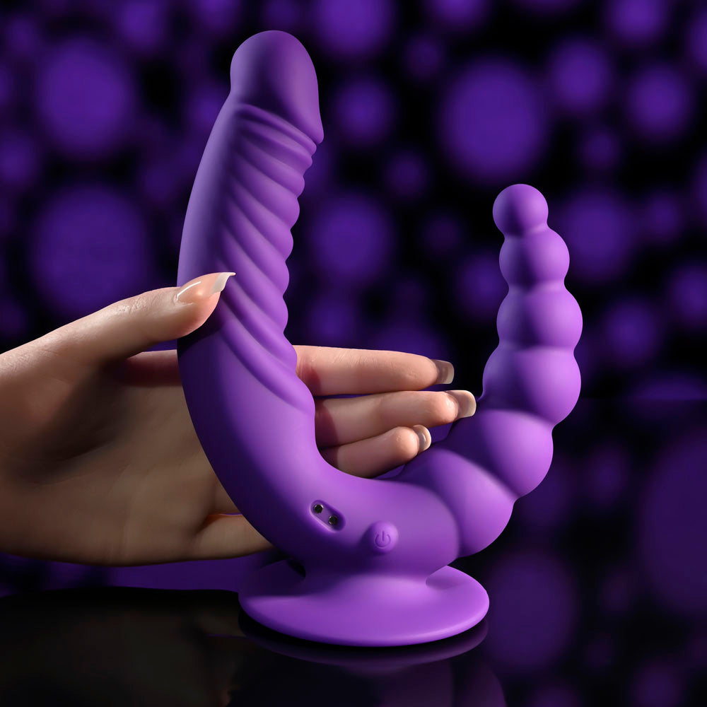 Evolved The Rider Double Ended Vibrator Purple VIBRATORS