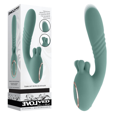 Evolved Thrust Into Ecstasy 21 cm USB Rechargeable Vibrator Default Title DONGS Thrusting
