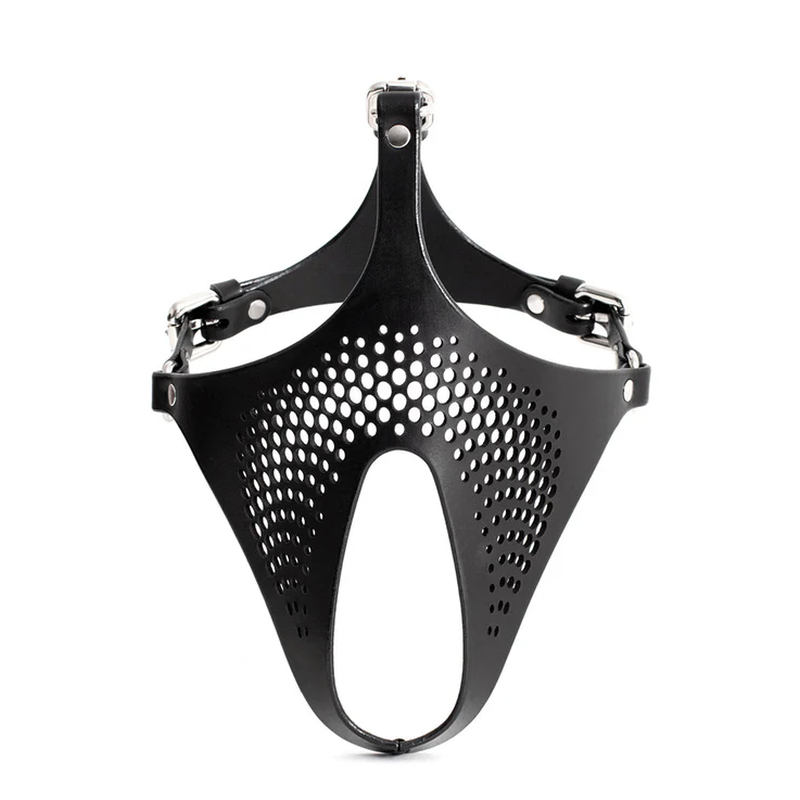 Ex Machina Genuine Leather Black BDSM Mask > Bondage Gear > Masks