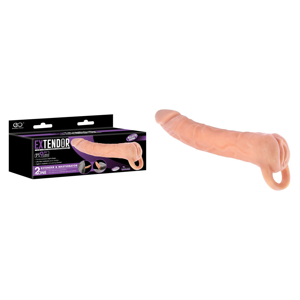 Extendor 9 Inch 2-in-1 Penis Extender and Masturbator – Dual-Function Male Sex Toy SLEEVES