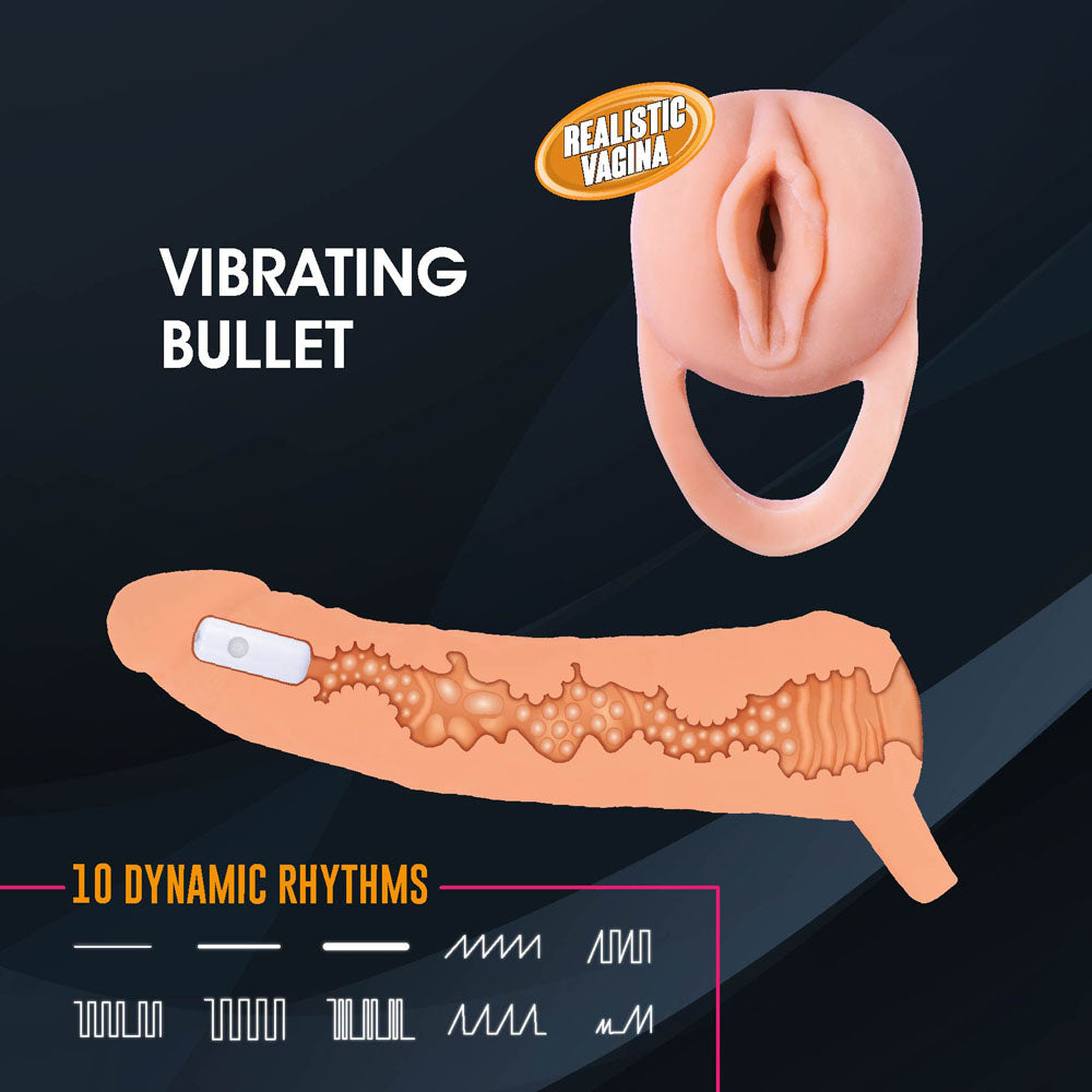 Extendor Plus Two Inch Vibrating Penis Extender and Stroker Strokers - Manual