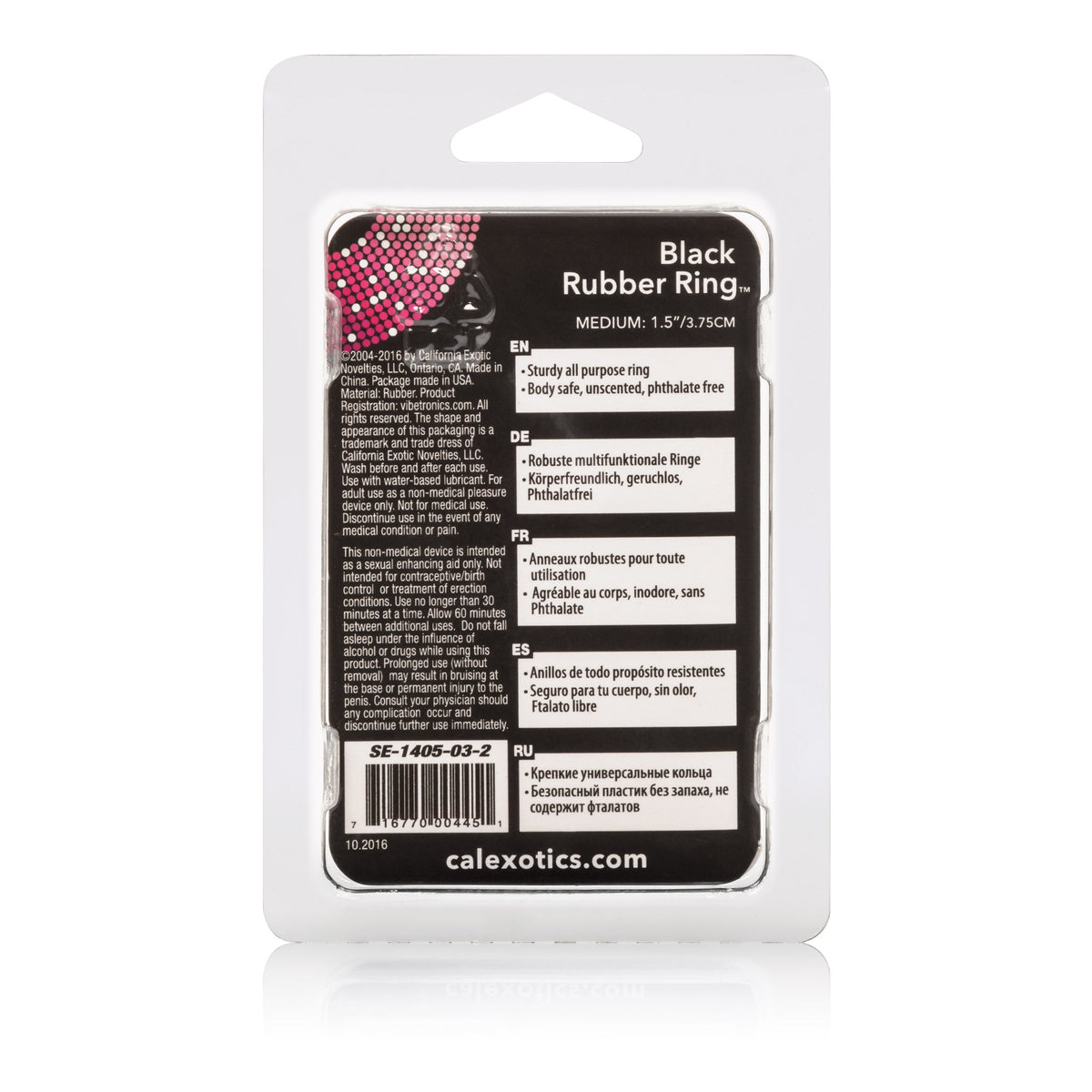 CalExotics Rubber Ring Black – Durable Flexible Erection Support > Cock Ring > Single