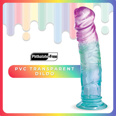 Jellido Clear – Realistic 18 cm Dildo with Strong Suction Cup Base DONGS