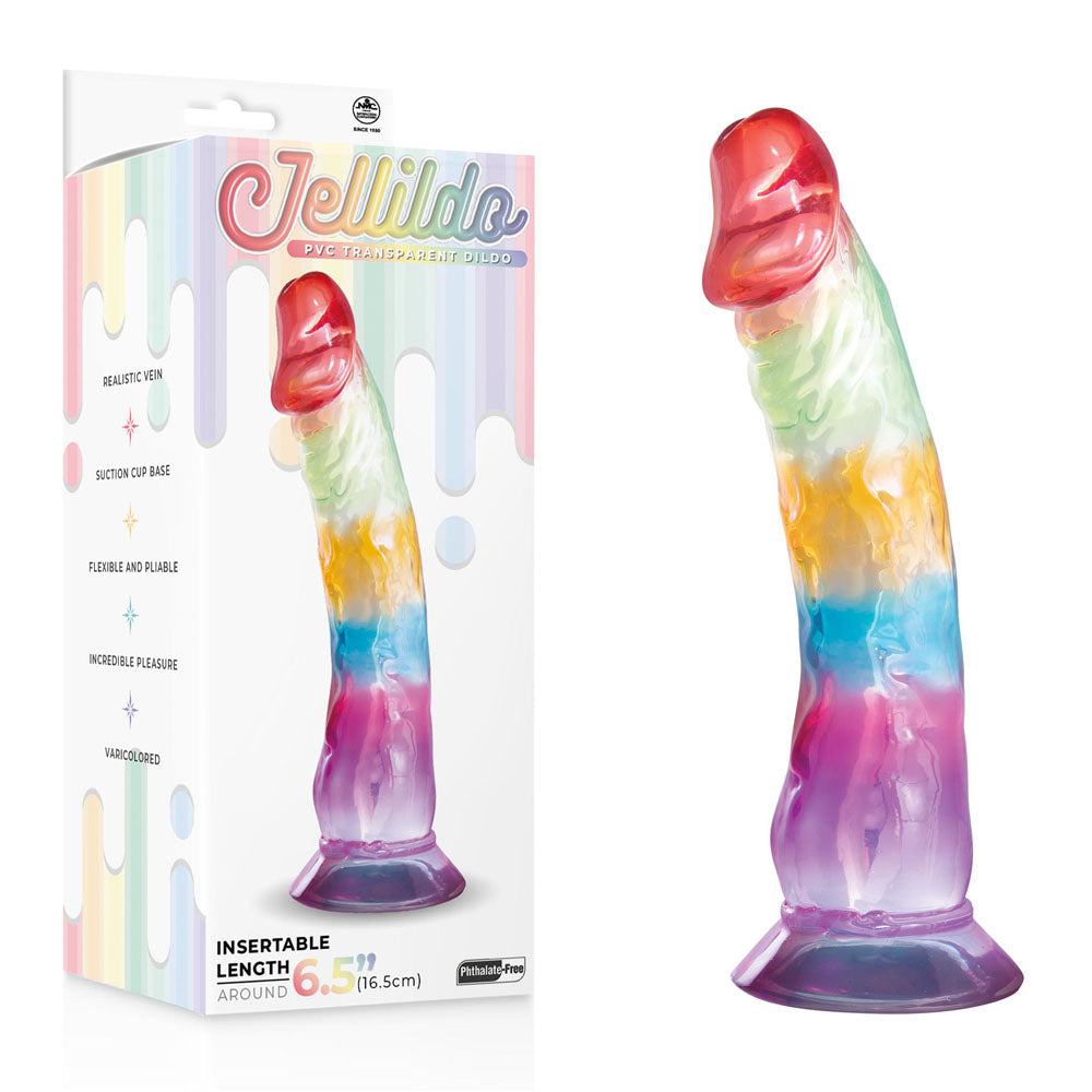 Jellido 16.5cm Dildo (Clear) – Clear Dildo Coloured DONGS