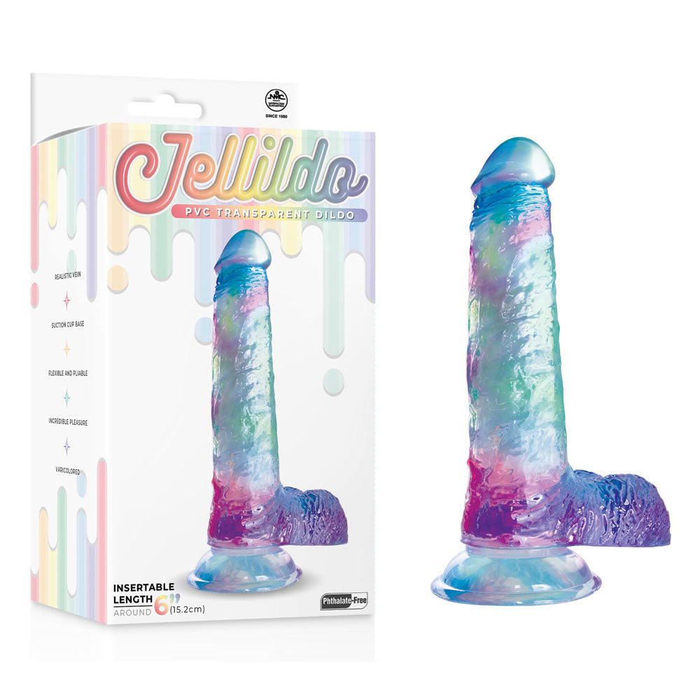 Jellido 15.2cm Clear Realistic Dildo Pleasure Device Multi > Dildos > Realistic Dildos
