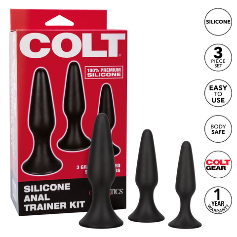 Colt Anal Trainer Kit – Silicone Graduated Anal Plug Set for Beginners > Anal Range > Butt Plug Kits