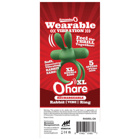 Ohare XL (Black | Blue | Green) – Rechargeable Large Rabbit Vibrator > Cock Ring > Vibrating