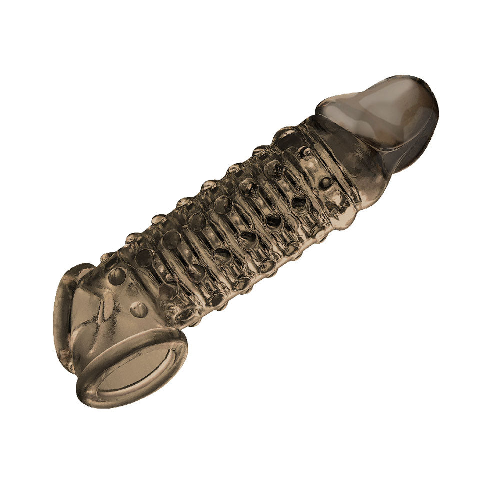 The 9s Toppers Open Ended Smoke Penis Extension Sleeve Gray SLEEVES