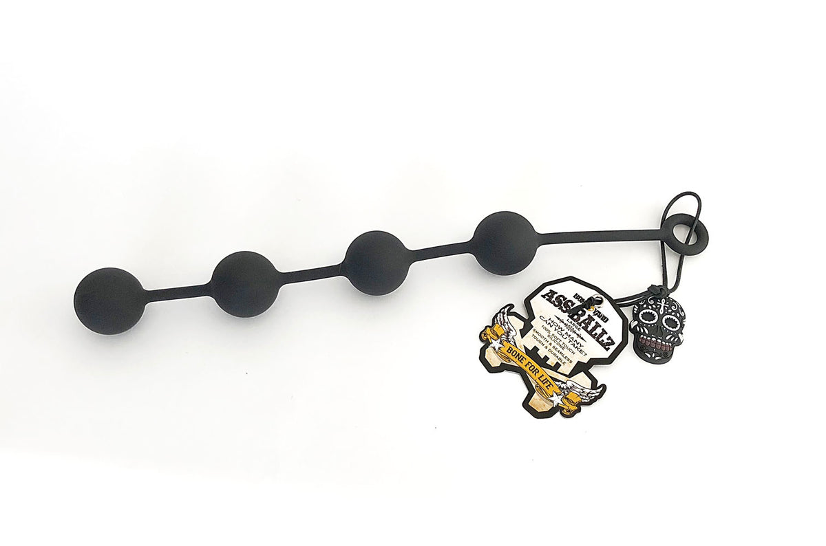 Boneyard Ass Ballz Large 18 Inch Medical Grade Silicone Black > Anal Range > Oversized Anal Toys