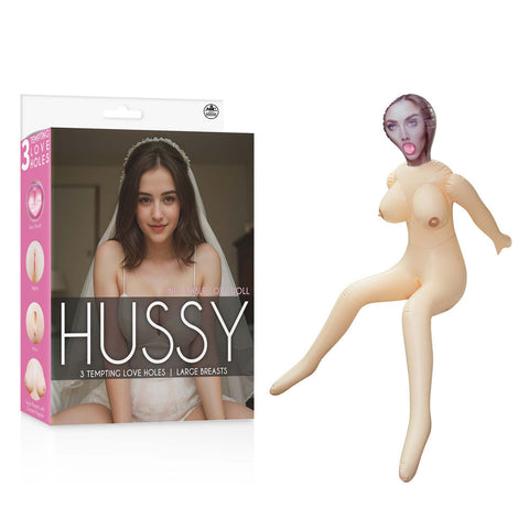Hussy Inflatable American Love Doll 1 Metre with Three Love Holes Large Breasts and Erect Nipples Default Title Dolls - Inflatable