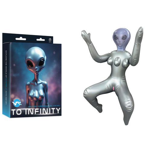 To Infinity Silver Inflatable Squatting Alien Love Doll – Inflatable Love Doll Dolls - Inflatable