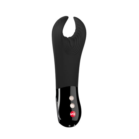 Fun Factory MANTA - 18 cm USB Rechargeable Mens & Couples Vibrator in Black Black Couples Toys