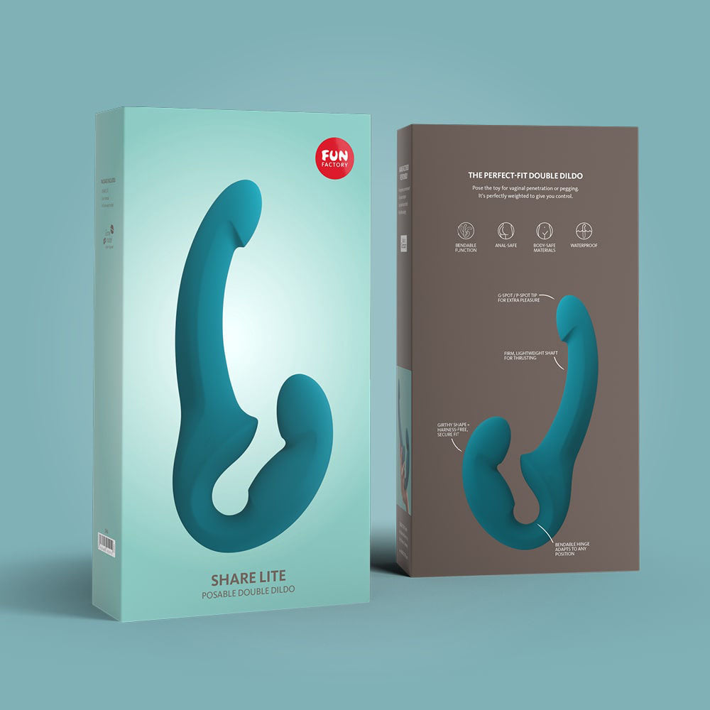 Fun Factory Share Lite Blackberry 30 Centimeter Strapless Strap-On > Realistic Dildos and Vibes > Strapless Strap Ons
