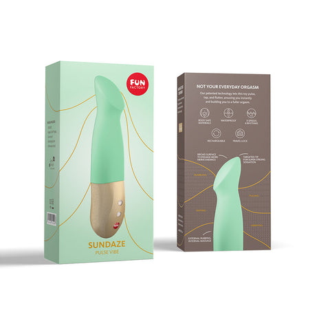 Fun Factory SUNDAZE Pistachio 17.5 cm USB Rechargeable Vibrator in Green Vibrators