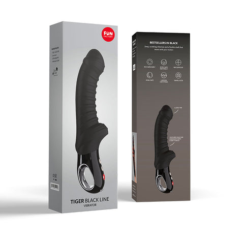 Fun Factory TIGER - 22.3 USB Rechargeable Vibrator Black 22.3cm Vibrators