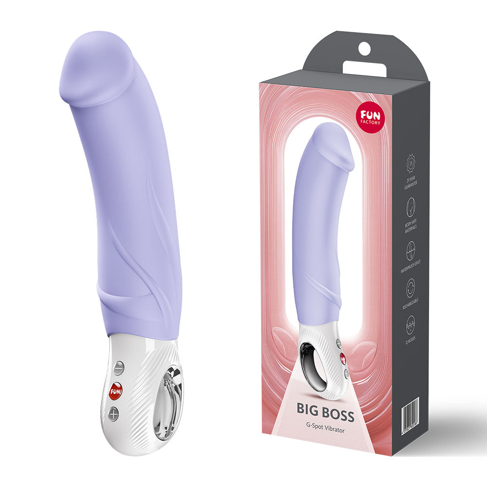 Fun Factory Big Boss – 22.9 cm USB-C Silicone Vibrator Purple > Vibrators > Standard Vibrators