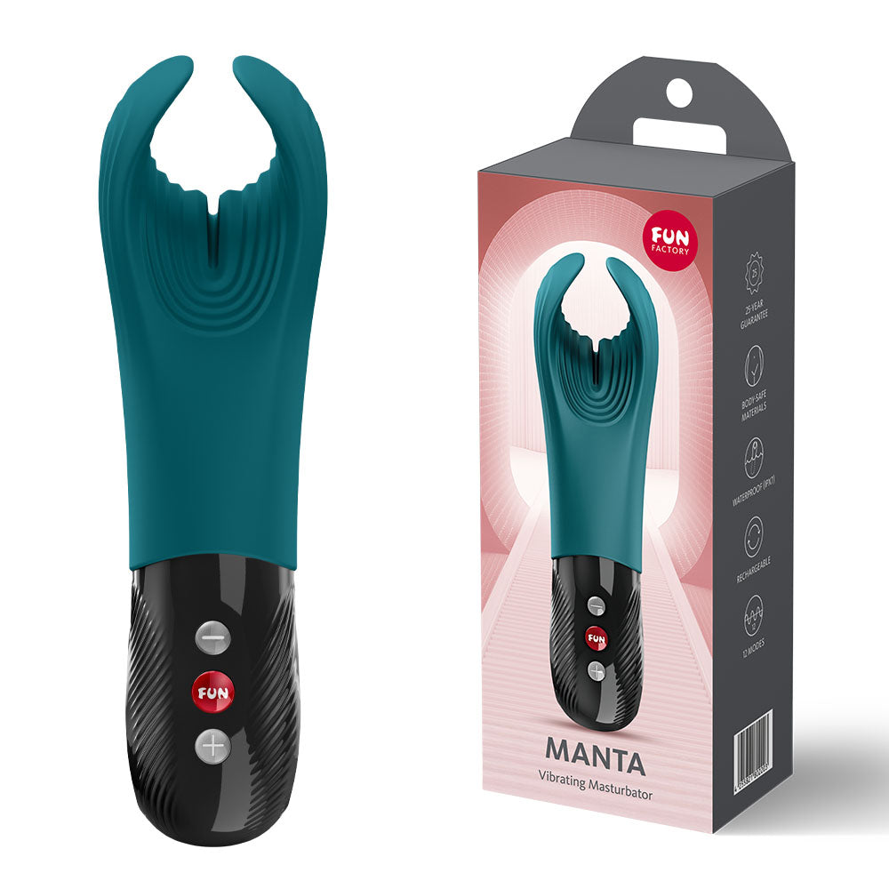Manta Vibrating Masturbator (Bottle Green) – Powerful Vibrations Masturbator > Sex Toys > Couples Toys