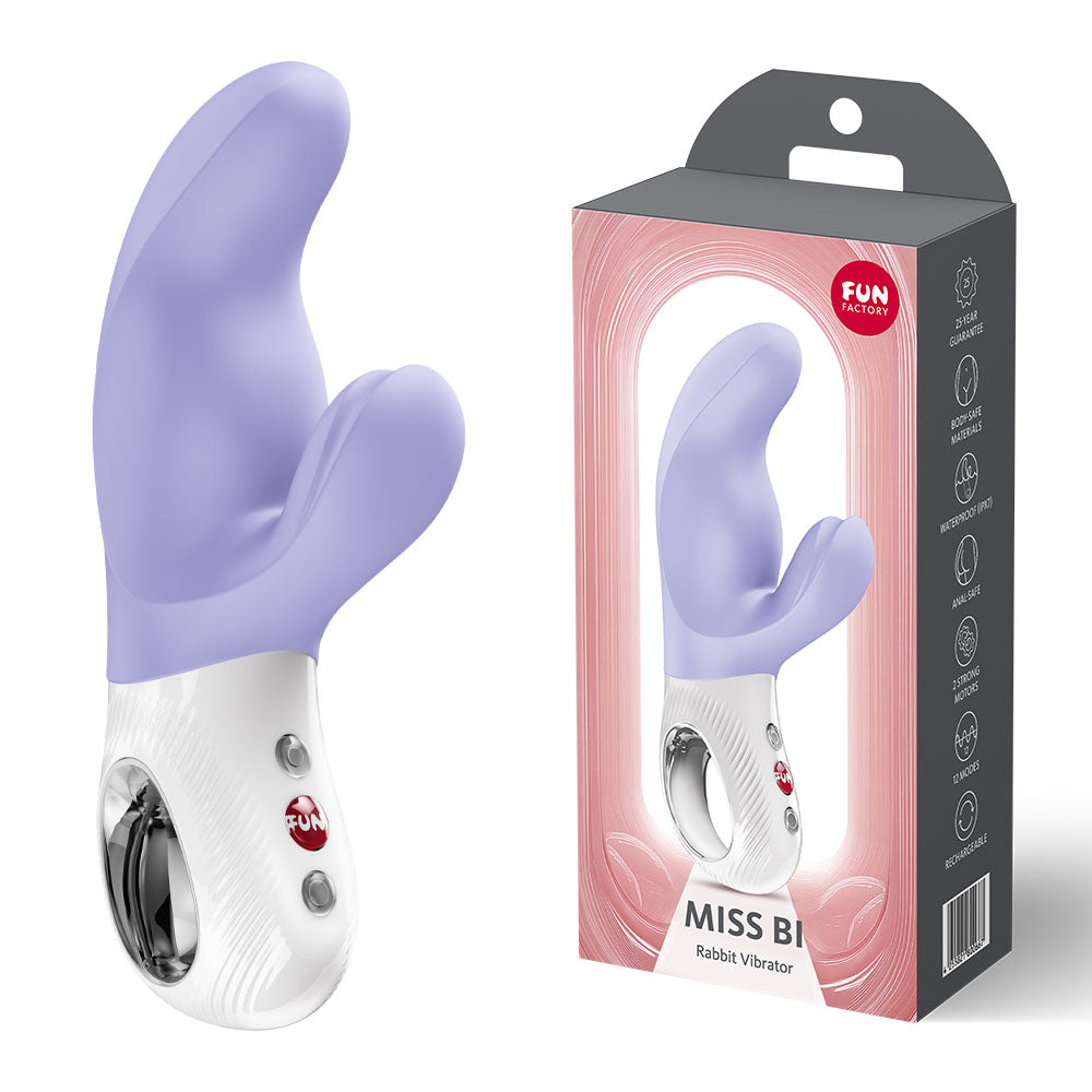 Fun Factory Miss Bi – USB-C Rechargeable 17 cm Vibrator Purple > Vibrators > Ladies > Rabbit