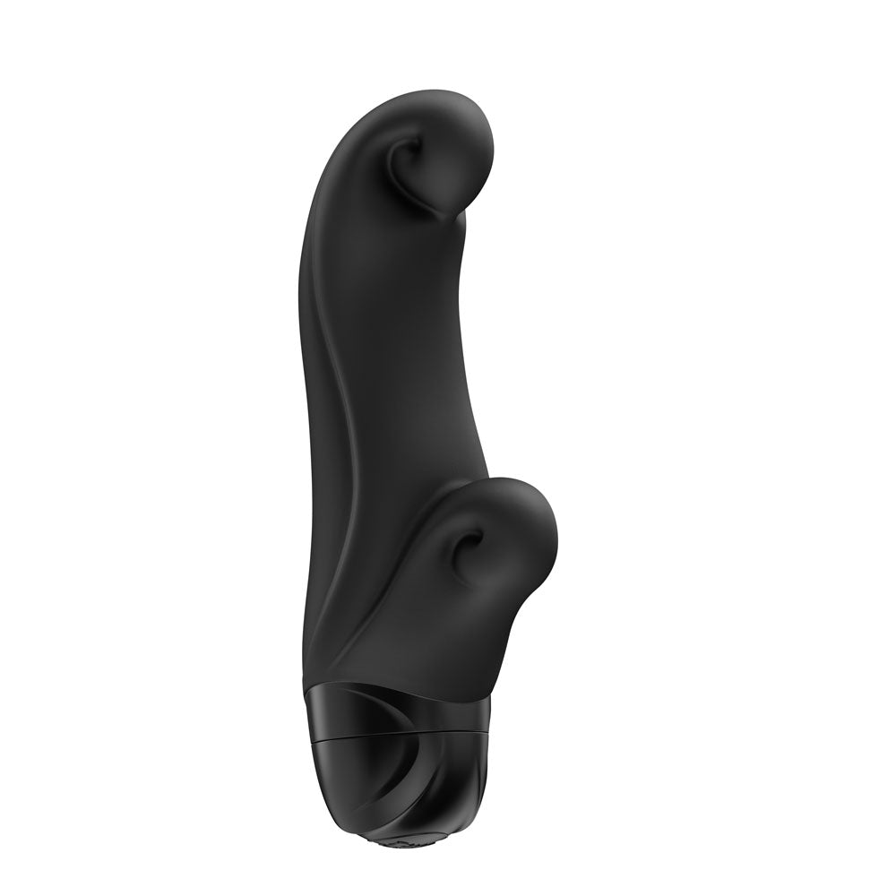 Fun Factory Ocean 14.5 cm Compact Ergonomic Vibrator with Clitoral Stimulator Black > Vibrators > Standard Vibrators Main image
