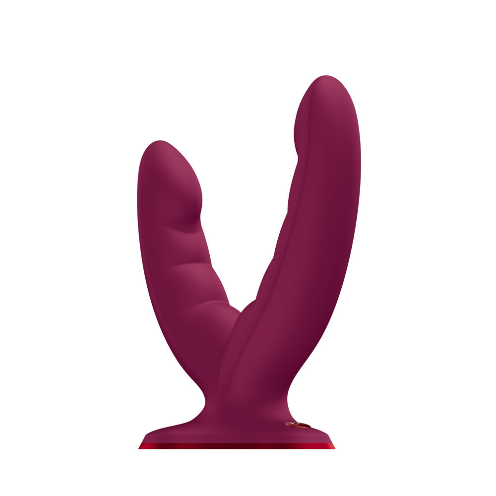 Fun Factory Ryde – Body-Safe Silicone Grinding Dildo with Softly Ridged Shaft Red > Dildos > Double Dildos Main image