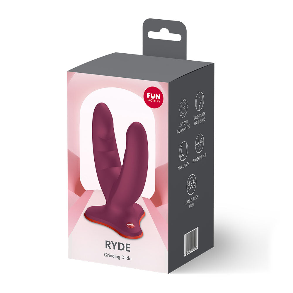 Fun Factory Ryde – Body-Safe Silicone Grinding Dildo with Softly Ridged Shaft > Dildos > Double Dildos
