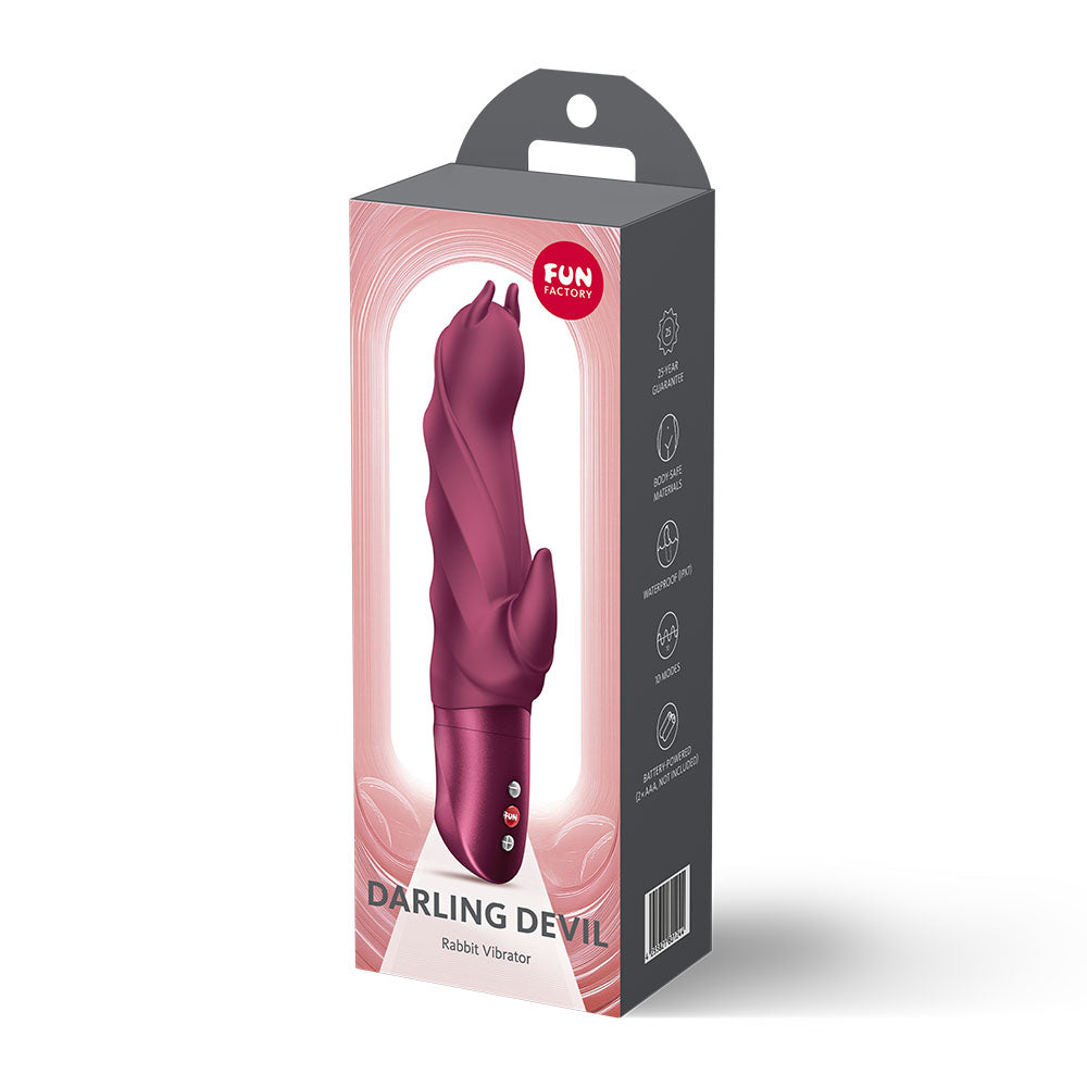 Fun Factory Darling Devil (Wine) – 20 cm Rabbit Vibrator > Vibrators > Ladies > Rabbit