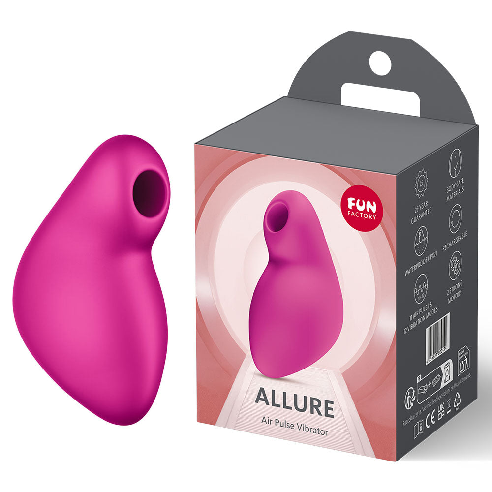 Fun Factory Allure – USB Rechargeable Air Pulse Clitoral Stimulator with Dual Motors and Multiple Modes Magenta > Sex Toys For Ladies > Air Pulsation Main image