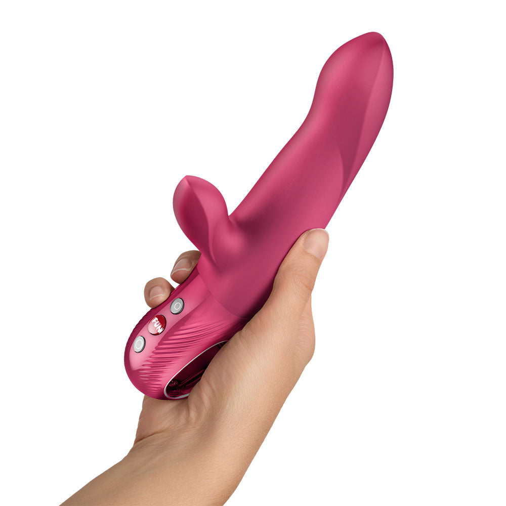 Fun Factory BI STRONIC ARC Raspberry USB-C Rechargeable Thrusting Vibrator > Vibrators > Ladies > Rabbit