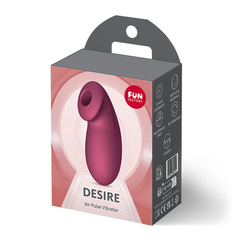 Fun Factory Desire (Wine) – USB Rechargeable Air Pulse Stimulator > Sex Toys For Ladies > Air Pulsation