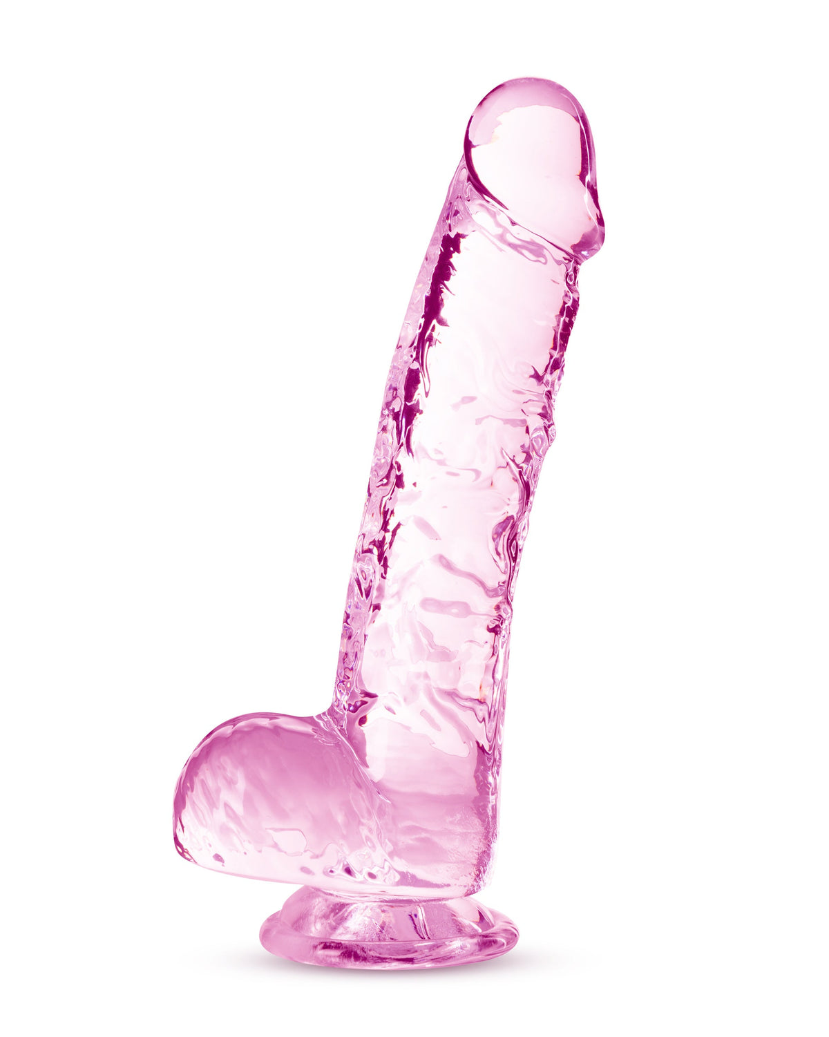 Naturally Yours Crystaline Suction Cup Dildo – 6, 7 or 8 Inch Pink 6" > Dildos > Realistic Dildos