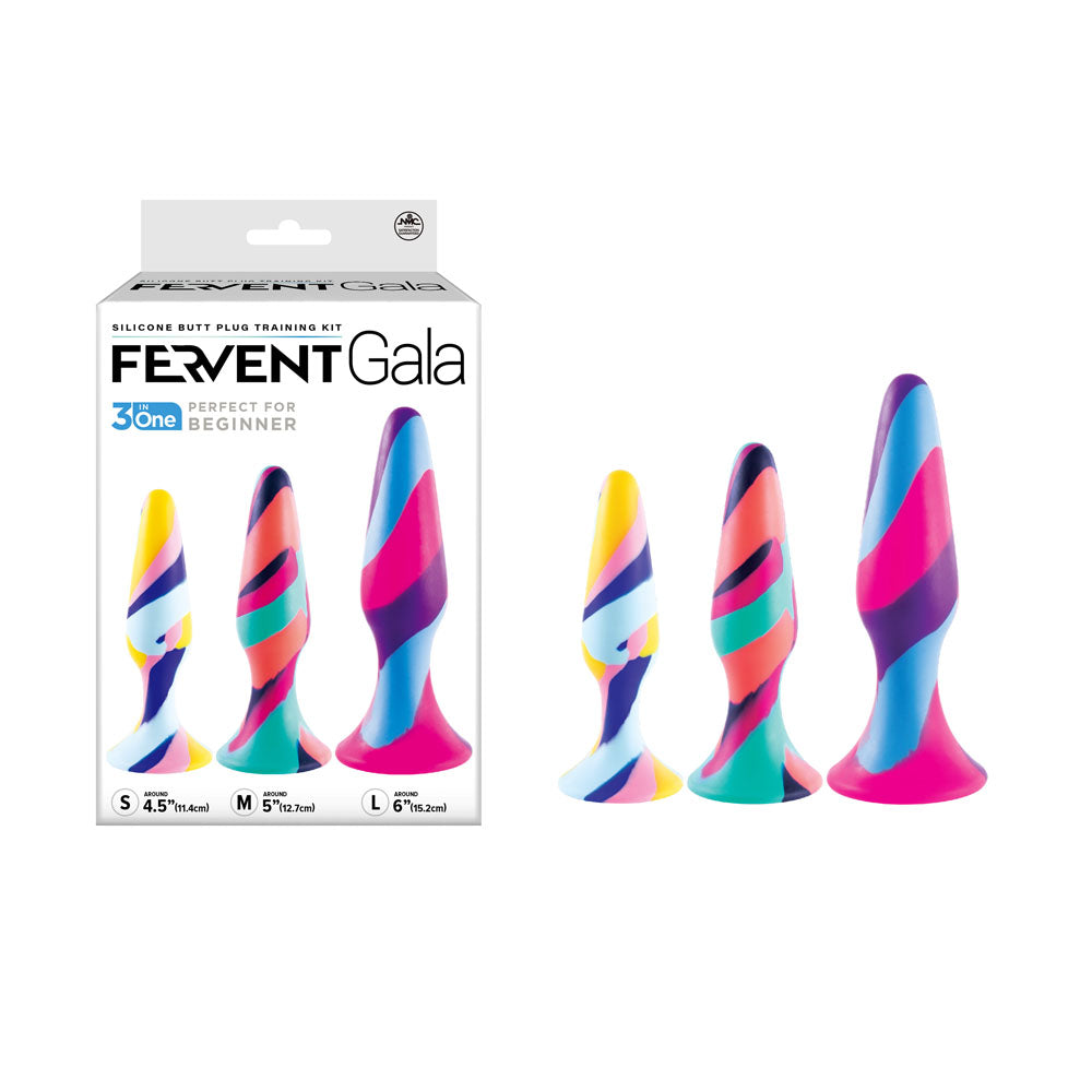 Fervent Gala Anal Training Kit – Silicone Butt Plugs Set of 3 Sizes Multi > Anal Range > Butt Plug Kits