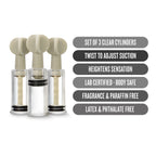 Temptasia Nipple and Clit Twist Suckers 3 Piece Set > Sex Toys > Nipple Suckers