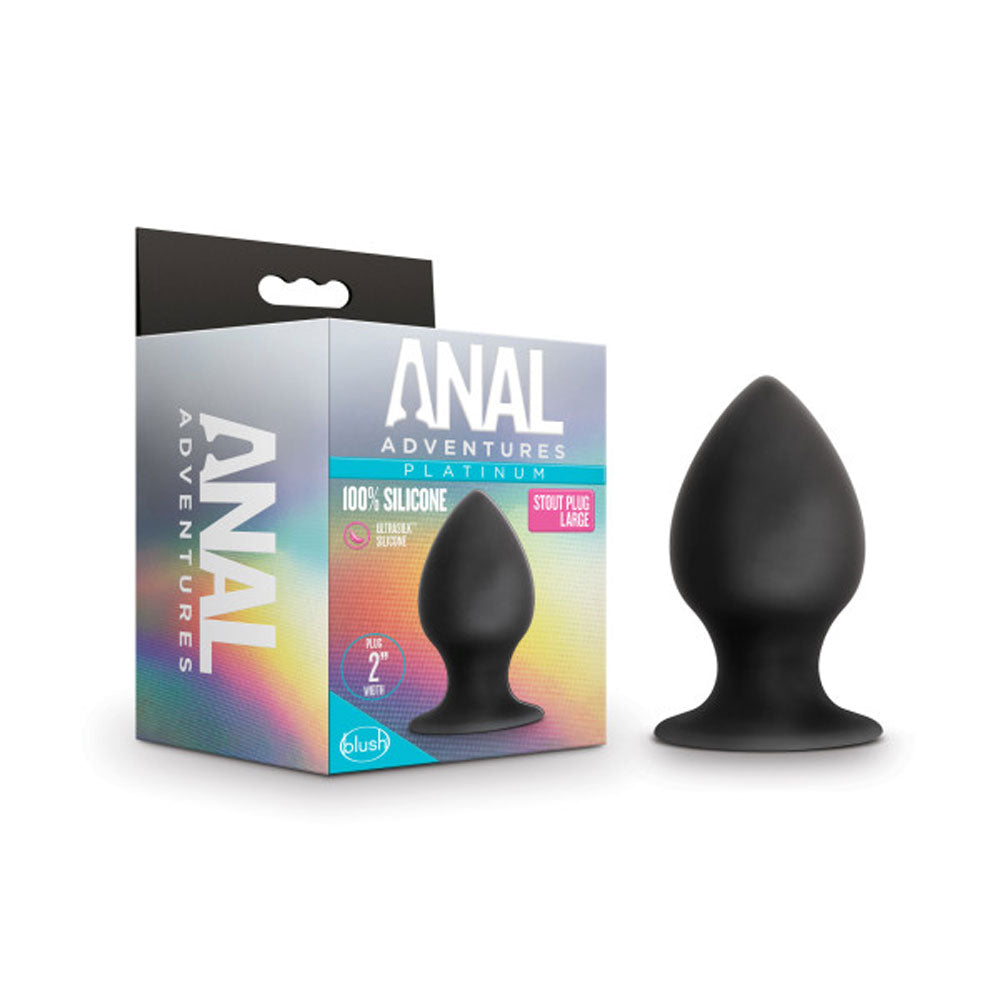 Anal Adventures Platinum Silicone Anal Stout Plug 3.75 Inch Large > Anal Range > Butt Plugs
