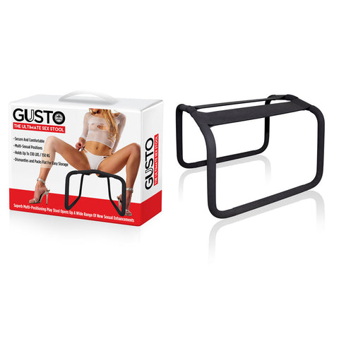 Gusto - Position Stool for Enhanced Intimate Experiences Black SWINGS