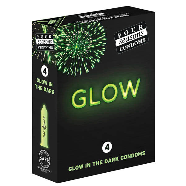 Four Seasons Glow N' Dark (Glow in the Dark) – Lubricated Condom 4 Pack > Essentials > Condoms