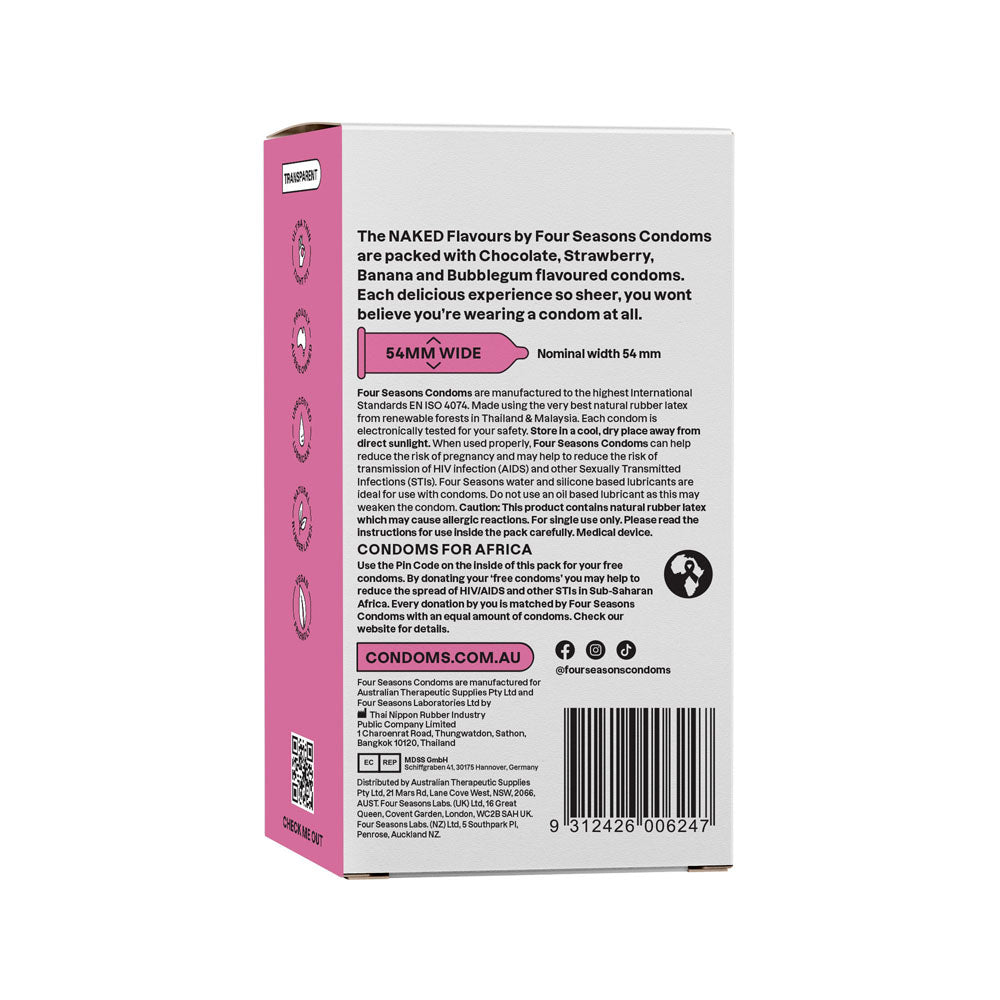 Naked Flavours Ultra Thin Flavoured Condoms 12 Pack > Essentials > Condoms
