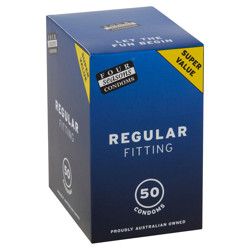 Four Seasons Regular Condoms – 54mm Lubricated Condoms 50 Pack Secondary image