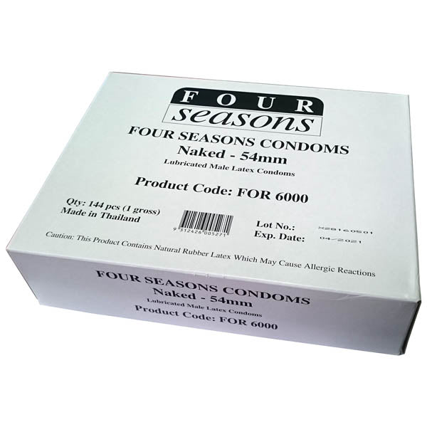 Four Seasons Naked Condom – Sheer, Sensitive Latex Condom 144pc Bulk Pack One Size > Essentials > Condoms