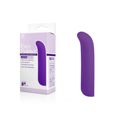 Cozy Pointer - Soft Silicone Multi-Function Toy 12.7 cm Purple > Vibrators > Mini Vibrators