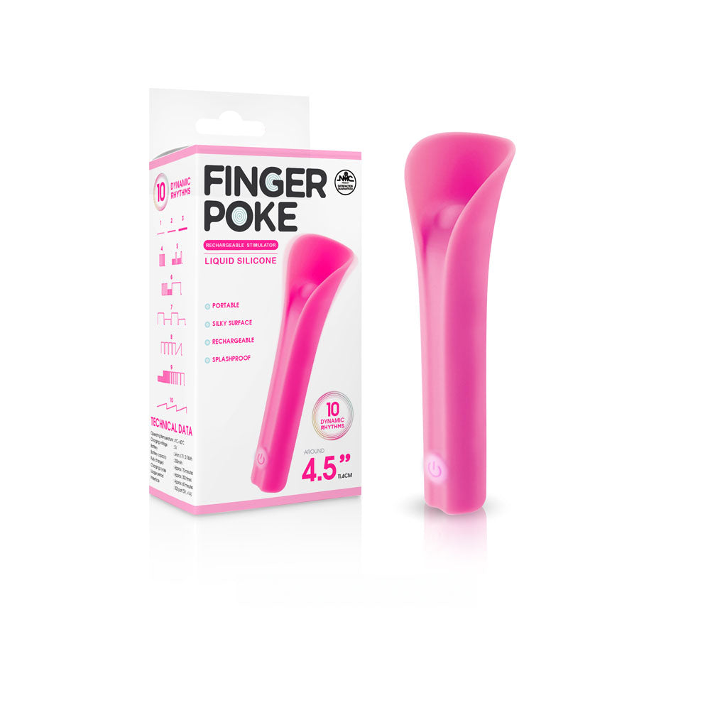 Finger Poke 4.5 Inch Vibrating Stimulator Pink Secondary image