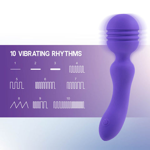 Xciter Purple 16.5 cm USB Rechargeable Massage Wand Electric Massager