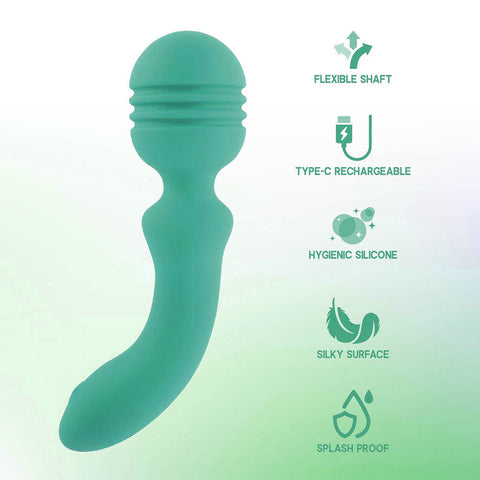 Xciter Teal 16.5 cm USB Rechargeable Massage Wand Electric Massager