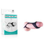 Strap The Balls Silicone Cock Strap with Integrated Ball Stretcher Black > Cock Ring > Single