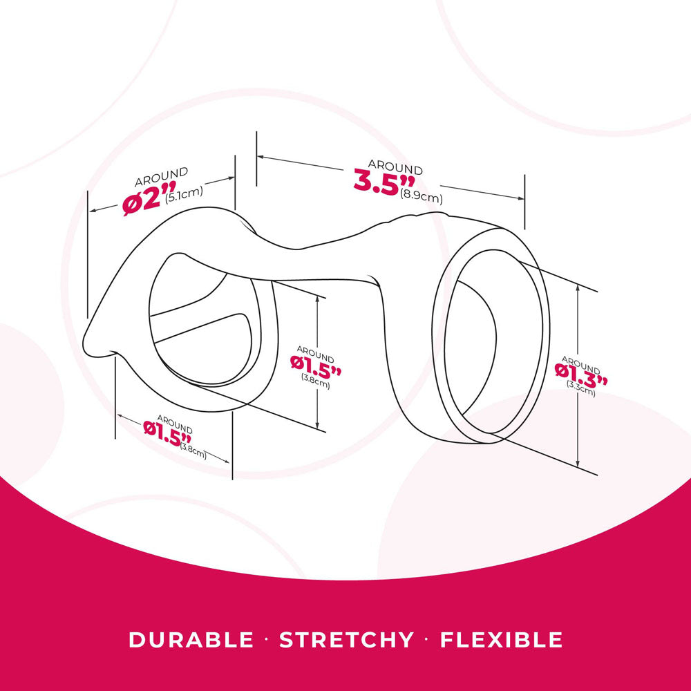 Strap The Balls Silicone Cock Strap with Integrated Ball Stretcher > Cock Ring > Single