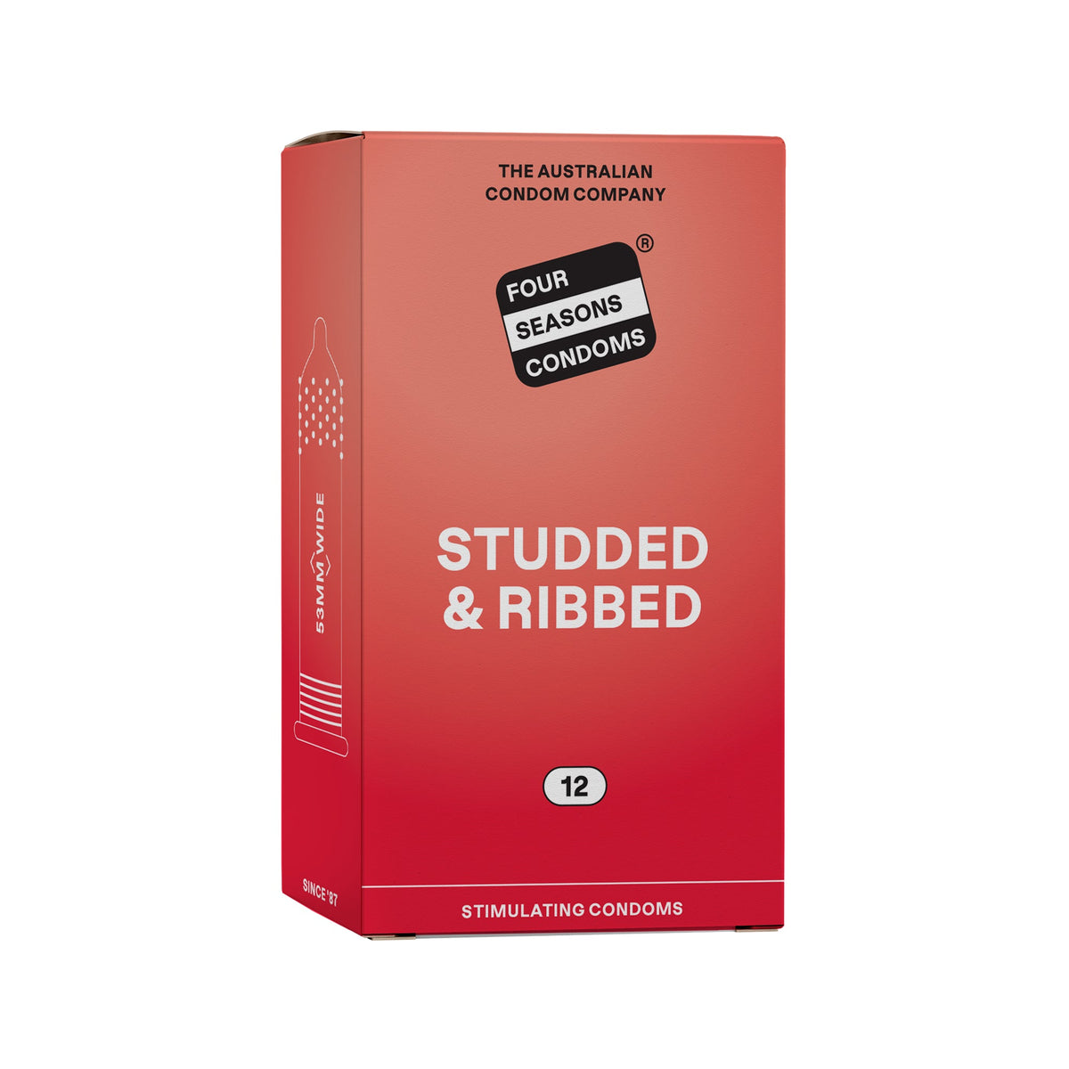 Four Seasons Studded and Ribbed Lubricated Condoms Pack of 12 > Essentials > Condoms