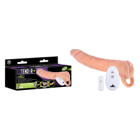 Extendor Plus Two Inch Vibrating Penis Extender and Stroker Flesh Strokers - Manual