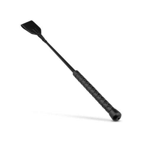 Faux Leather Crop Whip in Black for BDSM and Sensual Play Whips & Paddles