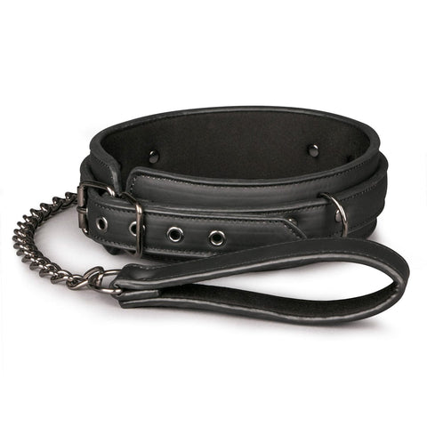 Fetish Collar With Leash Bondage Set for Submissive Play Black > Bondage Gear > Restraints