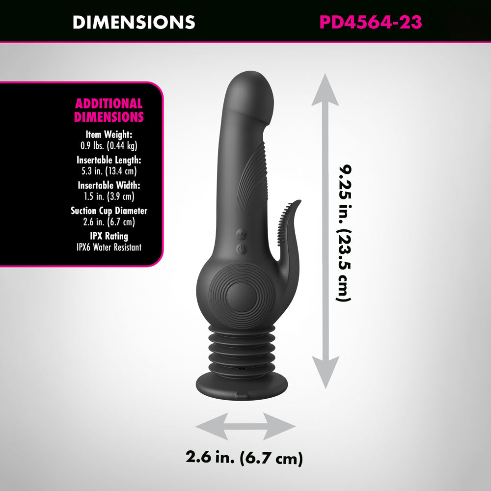 Fetish Fantasy Series Pogo Thruster 23.5 cm Gyrating Rabbit Vibrator > Vibrators > Ladies > Rabbit Multi
