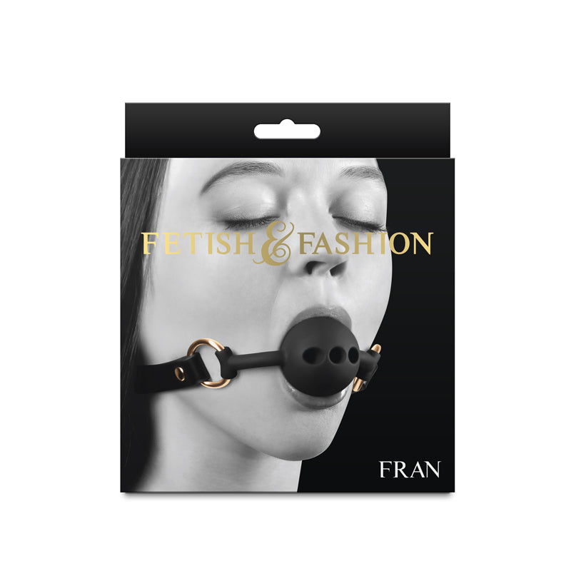 Fetish & Fashion - Fran Ball Gag Adjustable Size Silicone Black Gags
